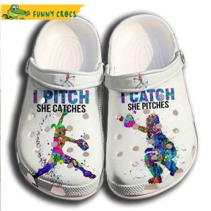 Pitch And Catch Baseball Crocs Shoes Clogs