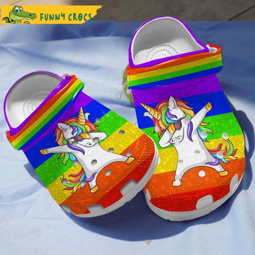 Rainbow Unicorn Crocs Clog Shoes