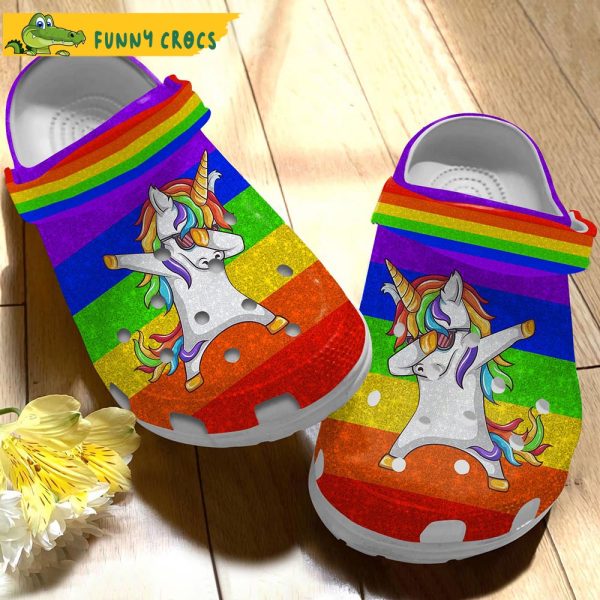 Rainbow Unicorn Crocs Clog Shoes