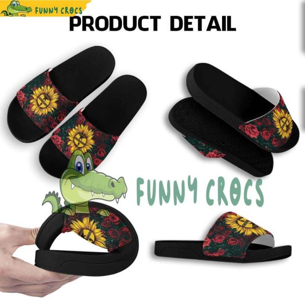 Red Roses Clan Wu Tang Crocs Classic Slides