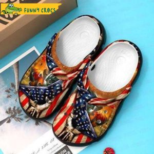 Rooster Chicken American Patriot Happy 4Th Of July Independence Day Crocs Clog Shoes