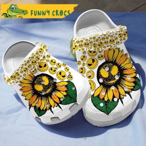 Skeleton Sunflower Gifts Crocs Slippers 1