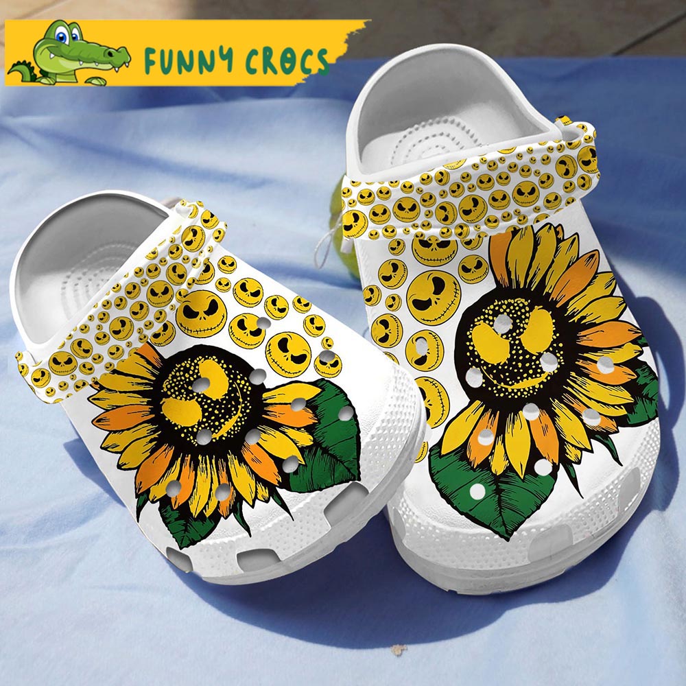 Skeleton Sunflower Gifts Crocs Slippers