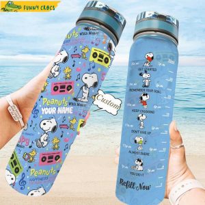 Snoopy Peanuts With Music Water Tracker Bottle