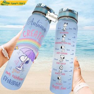 Snoopy Rainbow Water Tracker Bottle