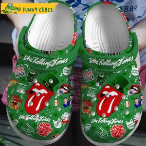 St Patrick’s Day Green Rolling Stone Crocs