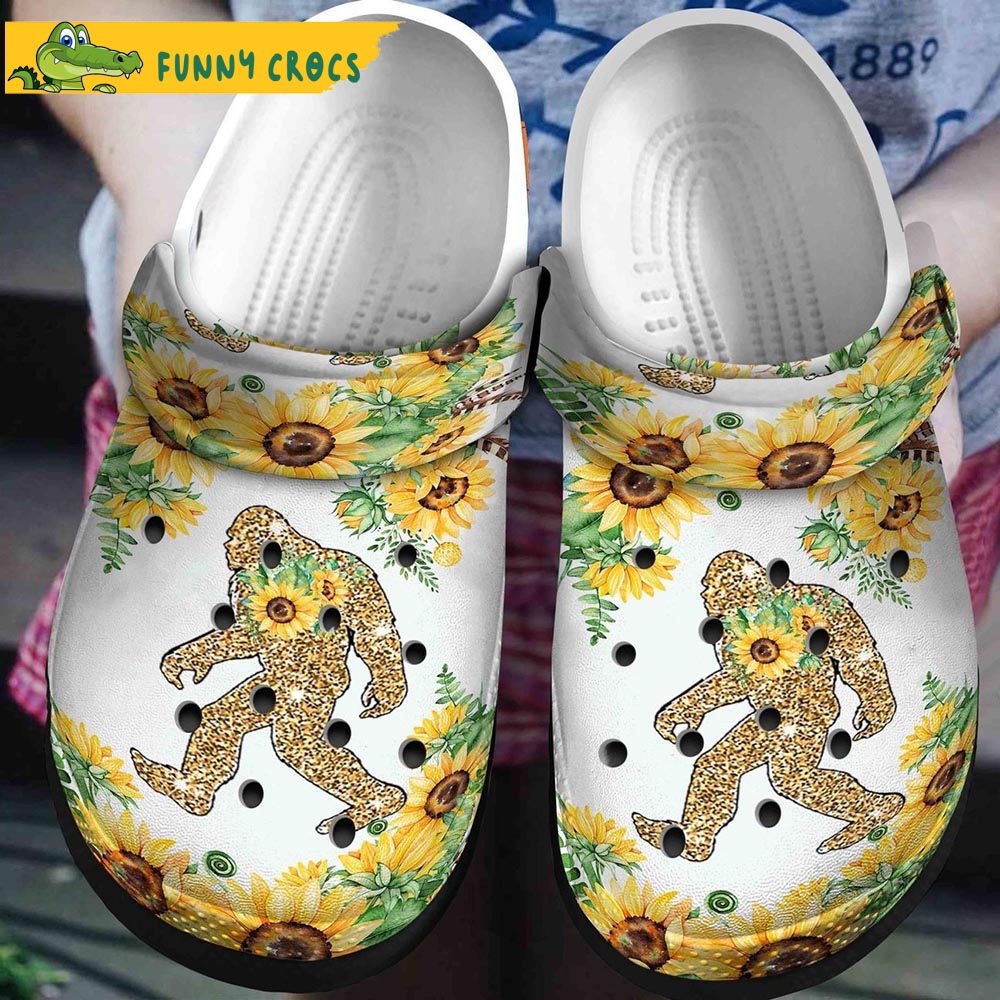 Sunflowers Bigfoot Crocs Clog Shoes