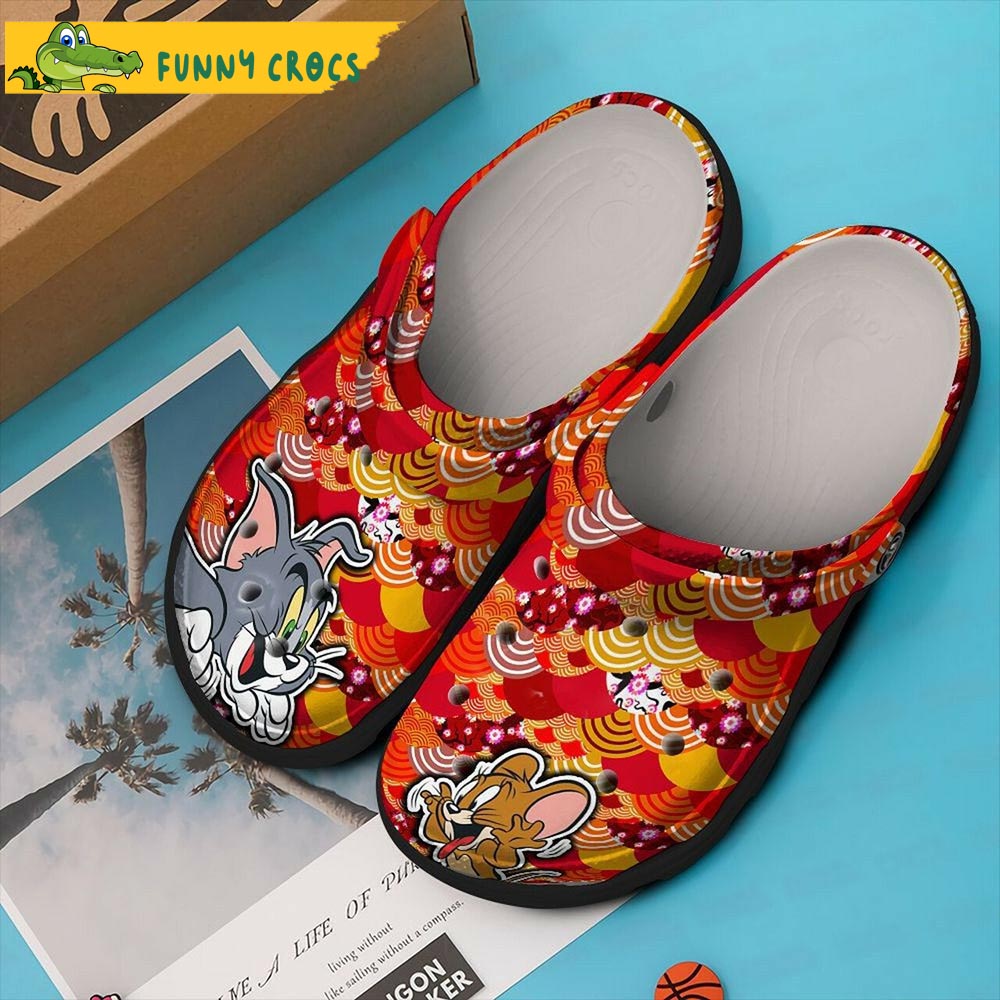 Tom And Jerry Red Crocs