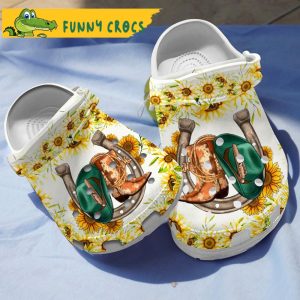 Western Boot Sunflower Gifts Crocs 1