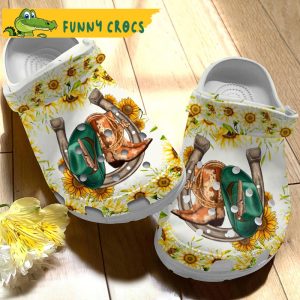 Western Boot Sunflower Gifts Crocs 2