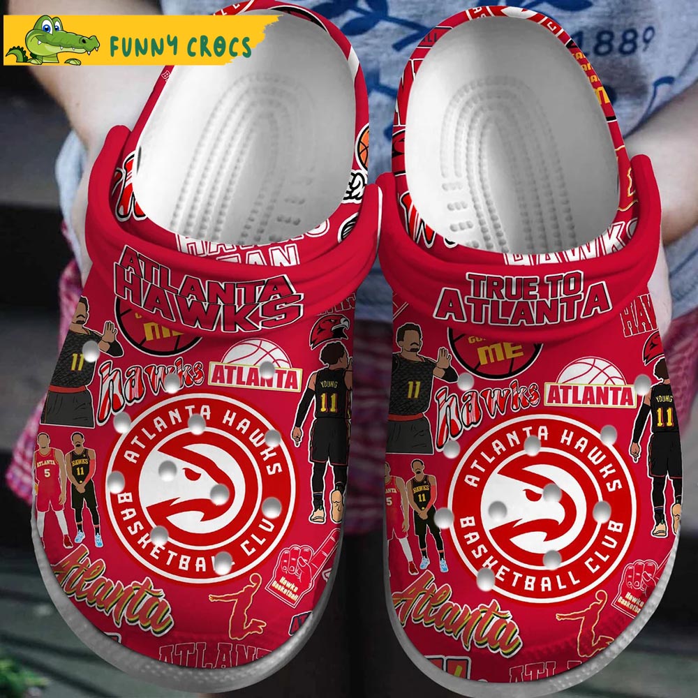 Atlanta Hawks NBA Red Crocs Clog Shoes