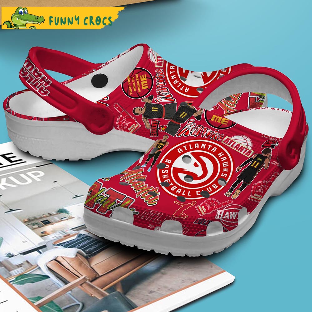 Wedge konkurrence auktion Atlanta Hawks NBA Red Crocs Clog Shoes - Step into style with Funny Crocs