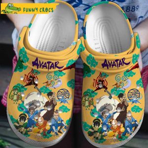 Avatar Airbender Movie Yellow Crocs Clog Shoes