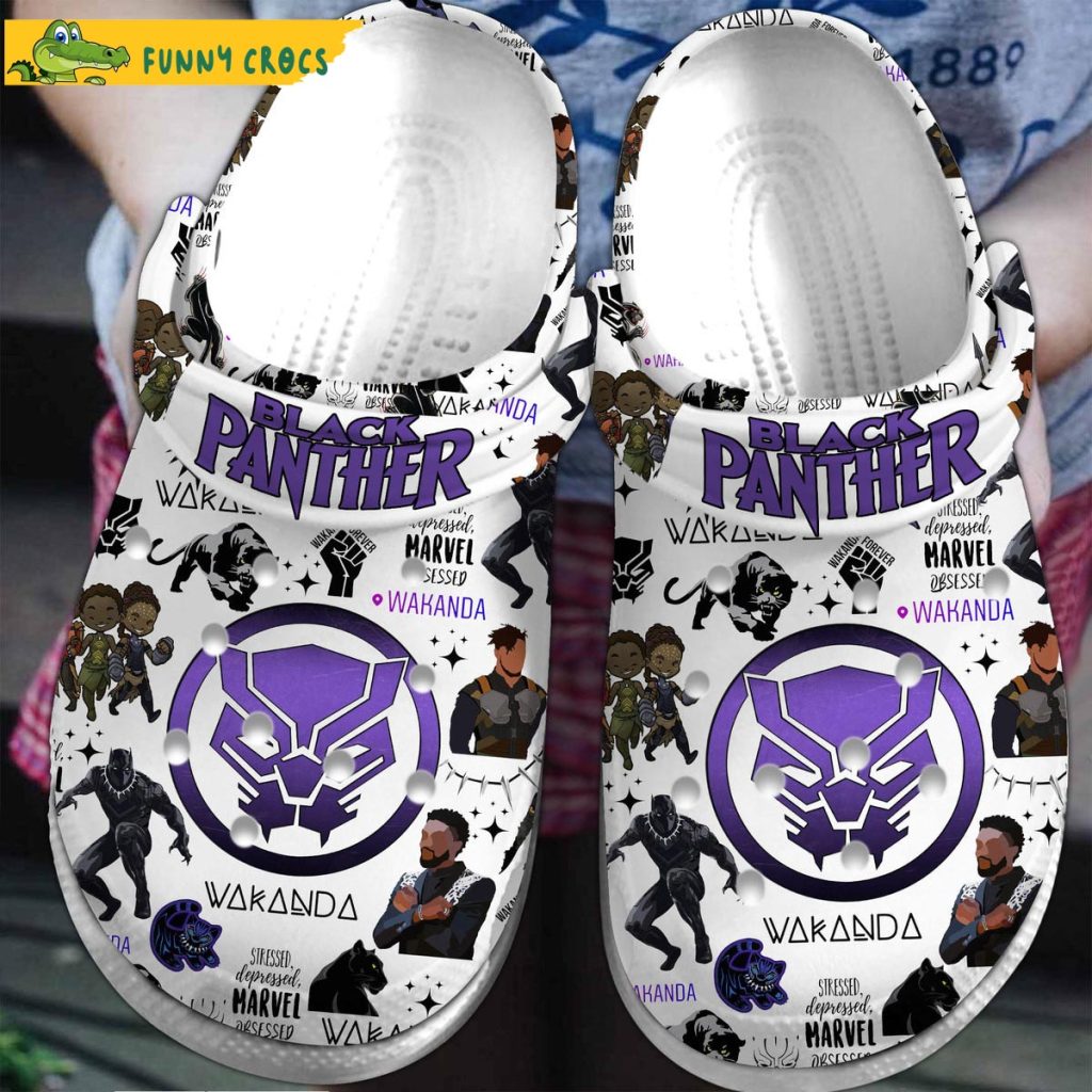 Black Panther 3D Avengers Crocs Clog Shoes