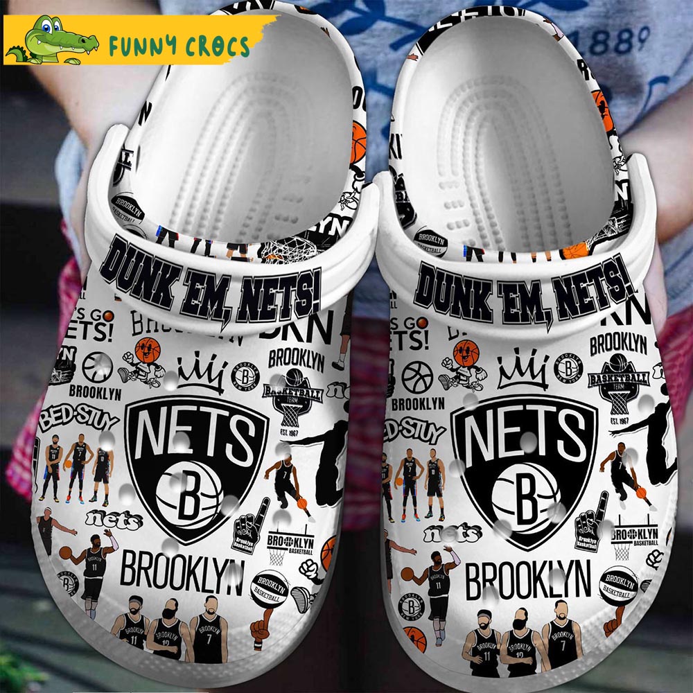 Brooklyn Nets NBA Crocs Clog Shoes
