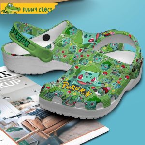 Bulbasaur Pattern Green Crocs Clog Shoes 2