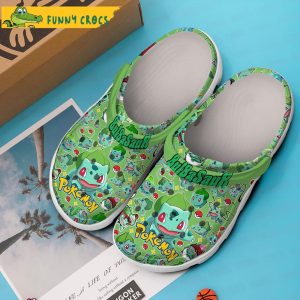 Bulbasaur Pattern Green Crocs Clog Shoes 3