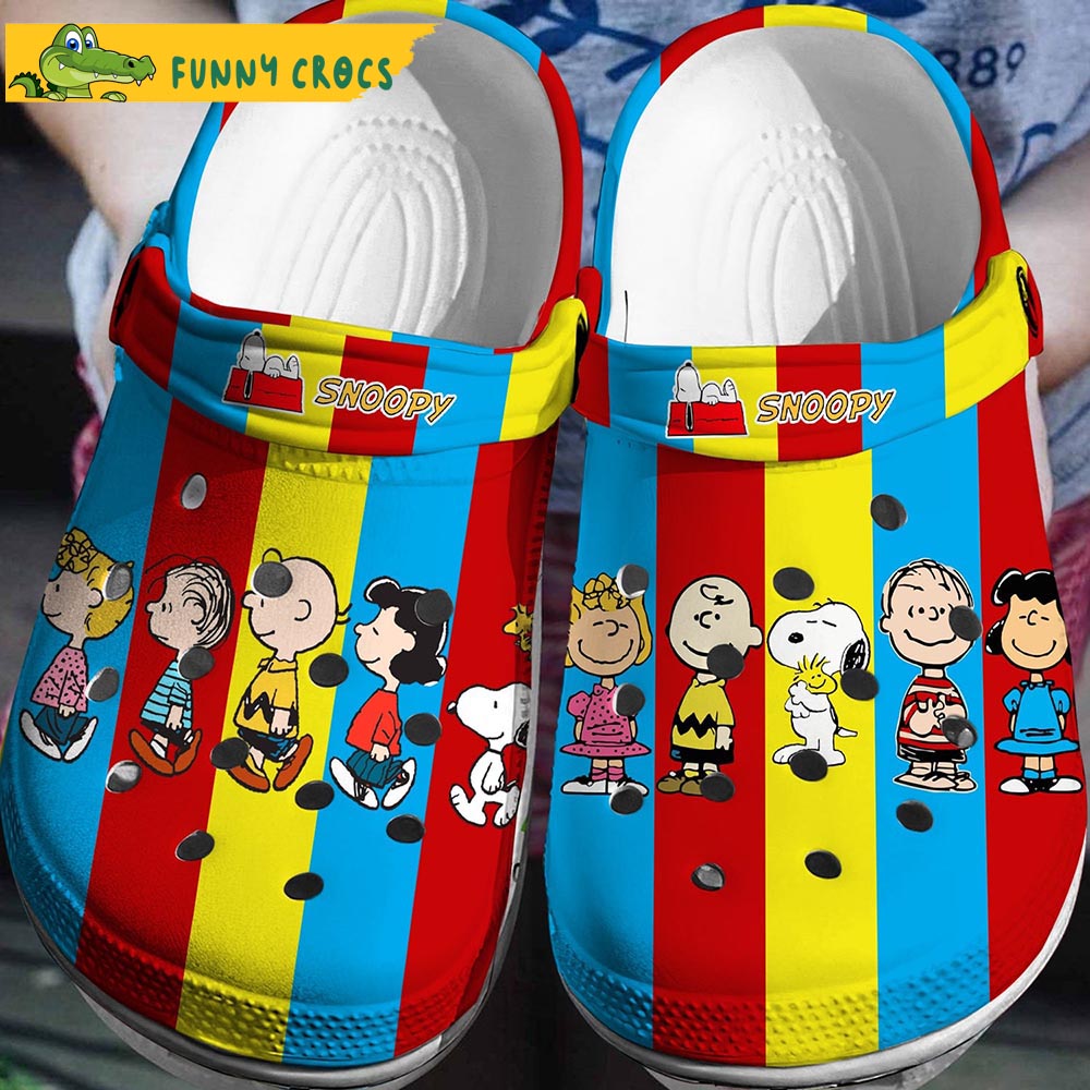 Colorful Snoopy Peanuts Crocs Clog Shoes