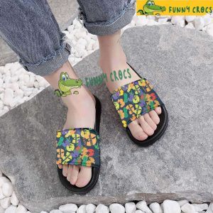 Colorful Wu Tang Crocs Slides