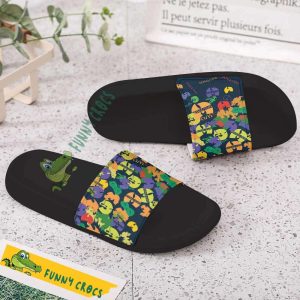 Colorful Wu Tang Crocs Slides