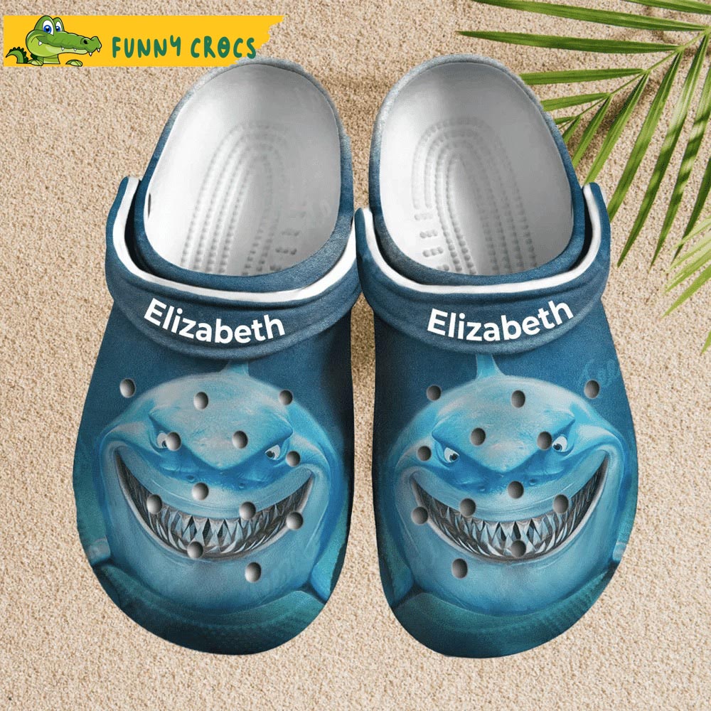 Custom Name Blue Shark Crocs Slippers - Discover Comfort And Style Clog ...