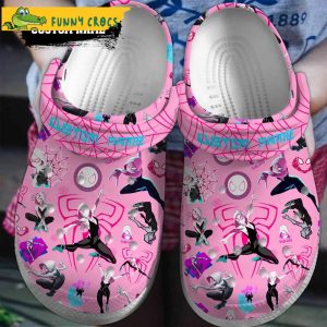 Custom Name Pink Spider Man Crocs Shoes