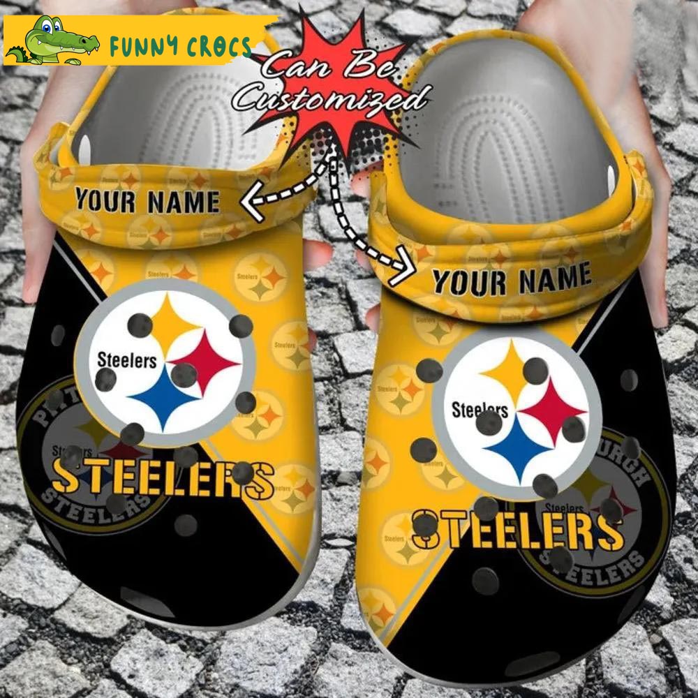 Customized Football NFL Pittsburgh Steelers Crocs Slippers