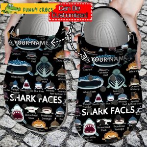 Customized Shark Faces Funny Crocs