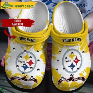 Customized Yellow Pittsburgh Steelers Crocs