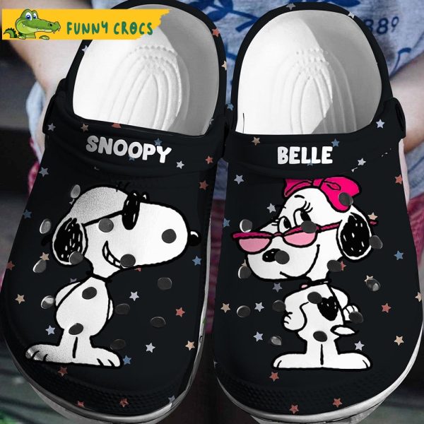 Cute Belle And Snoopy Crocs Clog Shoes