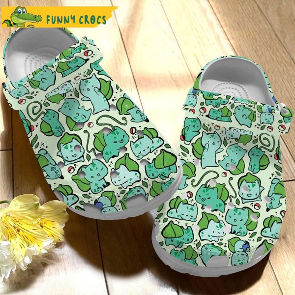 Cute Bulbasaurs Pokemon Crocs Slippers