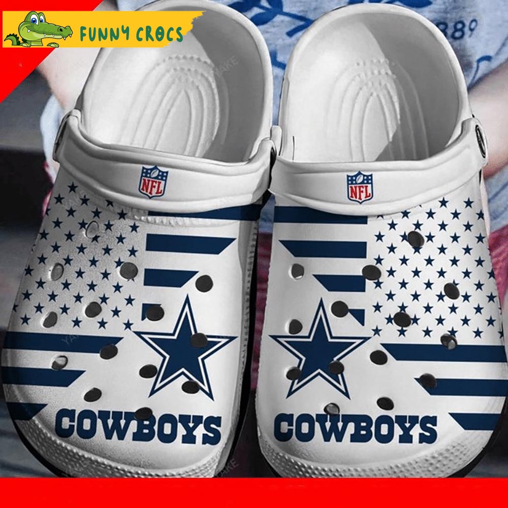 Dallas Cowboys Star Logo Pattern Crocs Clogs - Discover Comfort And Style  Clog Shoes With Funny Crocs