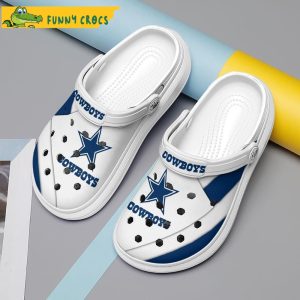 Dallas Cowboys White Crocs Slippers