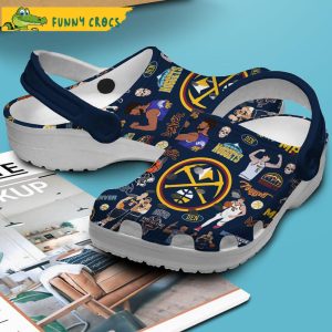 Denver Nuggets NBA Dark Blue Crocs Clog Shoes 3