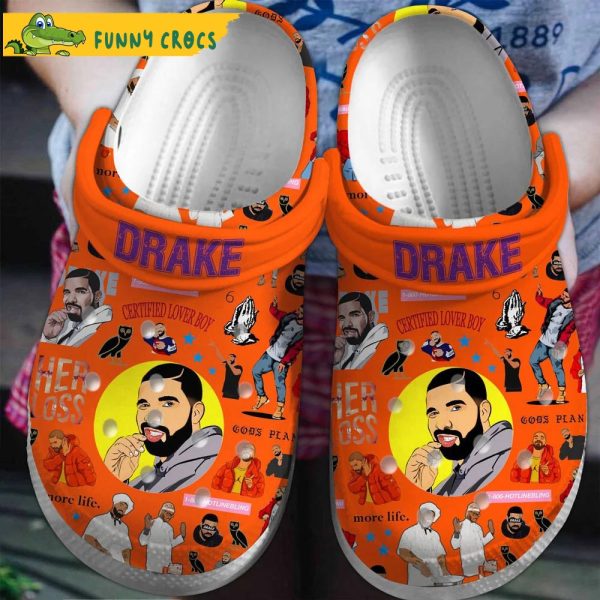 Drake Rapper Music Orange Crocs Clog Shoes