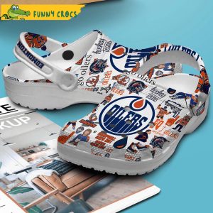 Edmonton Oilers NHL White Crocs Clog Shoes