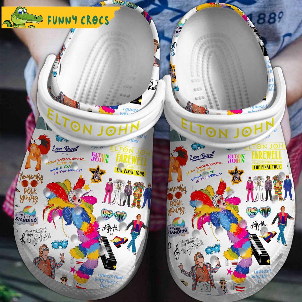 Elton John Music Crocs Clog Shoes