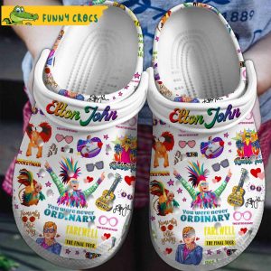 Elton John Music Crocs Clog Shoes 3