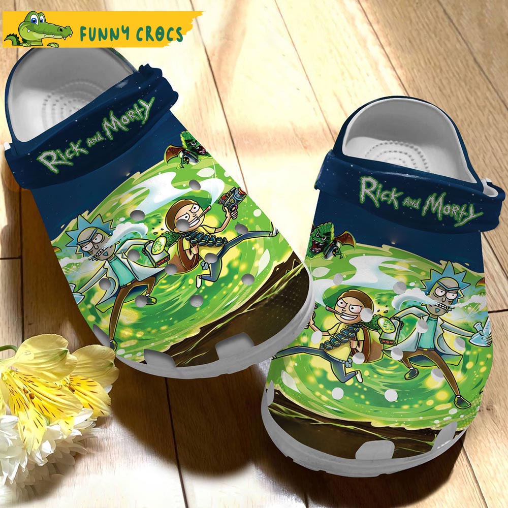 Fight With Rick And Morty Crocs Slippers