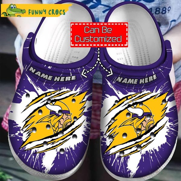 Football Personalized Minnesota Vikings Crocs