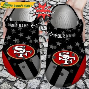 Football Personalized Star Flag SF 49Ers Crocs Slippers