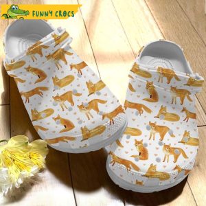 Fox Pattern Crocs Clogs