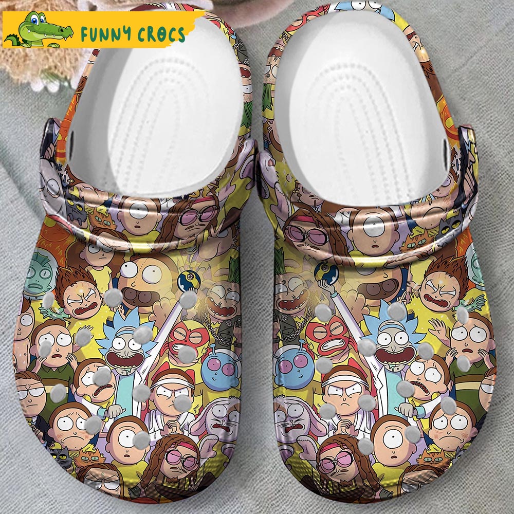 Full Characters Rick And Morty Crocs Slippers