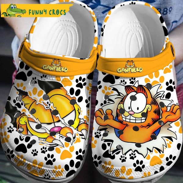 Funny Crocs Garfield Shoes
