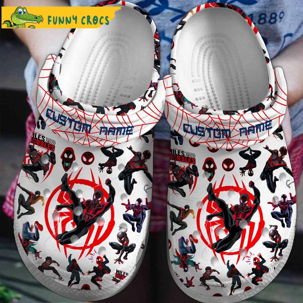 Funny White Custom Name Spider Man Crocs - Discover Comfort And Style ...