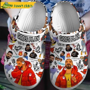 Gods Plan Drake Rapper Music Crocs Clog Shoes 1