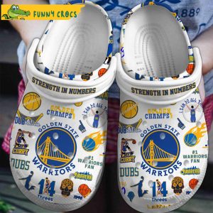 Golden State Warriors NBA White Crocs Clog Shoes