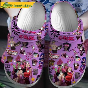 Gorillaz Music Purple Crocs Clog Shoes 1