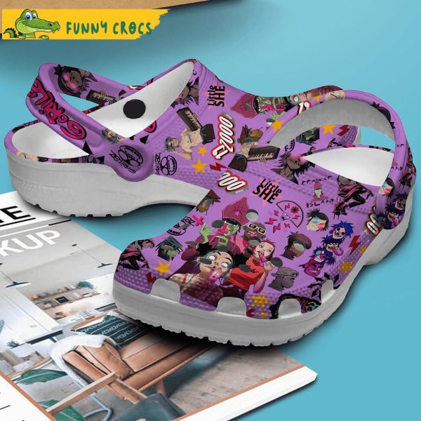 Gorillaz Music Purple Crocs Clog Shoes