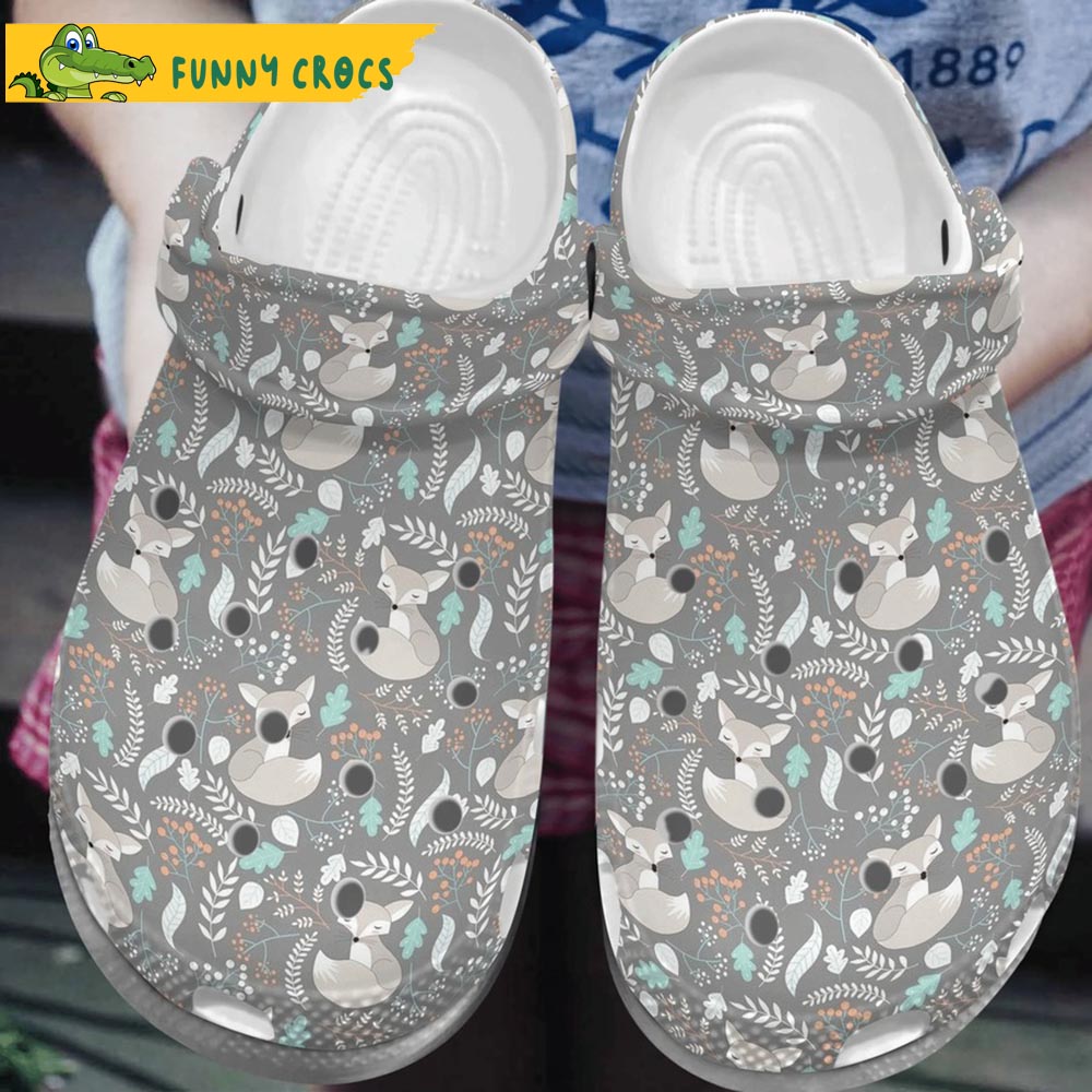 Gray Fox Crocs Clogs - Discover Comfort And Style Clog Shoes With Funny ...